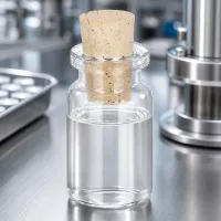 Handliche Klarglas Flasche 5ml mit fest sitzendem Korkstopfen 11/14mm für Probennahme