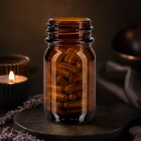 Pharmazeutische 30ml Weithalsflasche aus dunklem Glas für professionelle Anwendung