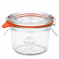 80ml WECK Sturzglas RR60 mit Glasdeckel und Gummiring Einmachglas für Konservierung und Aufbewahrung