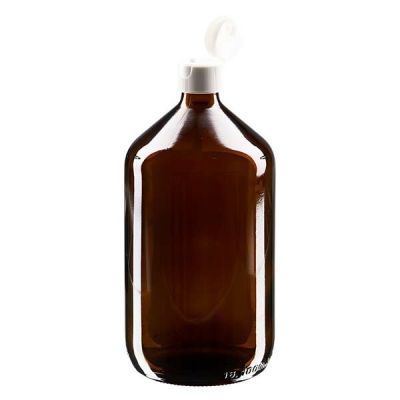 1000ml Medizinflasche braun, mit Klappverschluss ApoGlas