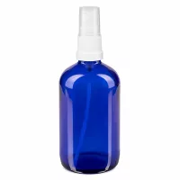Leere 100ml blaue Glassprayflasche mit Pumpzerstäuber für Kosmetik Parfum und Naturheilkunde