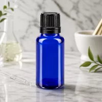 Blaue 20ml ApoGlas Flasche mit Glaspipette für ätherische Öle und Naturkosmetik