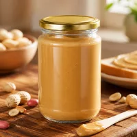 320ml UNiTWIST Rundglas mit goldenem Twist-off Deckel als Aufbewahrungsglas für Nussmus