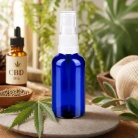 Stilvolle 50ml Glassprayflasche mit matter Oberfläche für elegante Präsentation von Beauty-Produkten