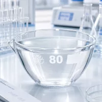 Ergonomische Abdampfschale 90ml Borosilikat mit praktischem Ausguss für komfortable Handhabung
