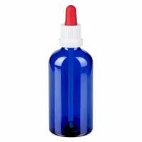 100ml blaue Glasflasche mit Tropfpipette - optimaler Schutz und kontrollierte Abgabe