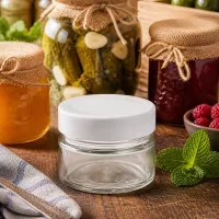 UNiTWIST 80ml Portionsglas weißer Deckel perfekt für kleine Mengen Konfitüre Senf oder Dips