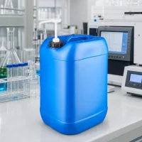 Lebensmittelechter blauer Kunststoffkanister 25 Liter mit Pumpenaufsatz für präzise Dosierung