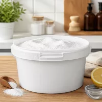 Hygienischer weißer PP-Behälter 3,5L runde Form für Küche Bad und Haushalt