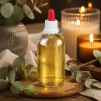 100ml Apothekerflasche ClearLine UT18 mit Pipette weiss rot für Kosmetik und Heilmittel