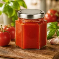 UNiTWIST 47ml Hexaglas Twist-off Deckel silber ideal zum Einkochen von Tomatensoße