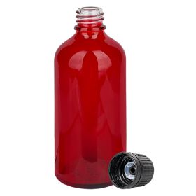 100ml Globuliflasche 8mm Giessring schwarz Originalitätsverschluss RedL. UT18/100
