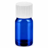 Professionelle 5ml Glasflasche blau mit kindersicherem Verschluss für Labor und Industrie