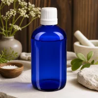 20ml Apothekerflasche Blauglas mit KiSi-Verschluss und Präzisionstropfer für ätherische Öle