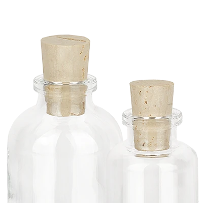 Flaschen aus Klarglas 5- 100 ml mit Öffnung 12 mm inkl. Korken