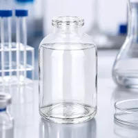 Labor Injektionsflasche 50ml mit flachem Boden und konischer Schulterform