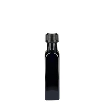 Oelflasche Violettglas 250ml eckig,mit sch.Schraubverschluss