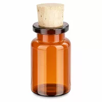 Lichtschutzflasche Braunglas 5ml mit Korken ideal für Laborproben und Reagenzien