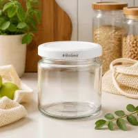212ml Rundglas mit BioSeal Deckel weiß UNiTWIST