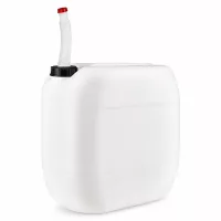 Stabiler weißer Kanister 30 Liter mit Auslaufrohr Flex für Camping und Outdoor