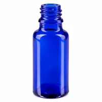 Kompakte 20ml Apothekenflasche aus blauem Glas für Tropfen und flüssige Präparate