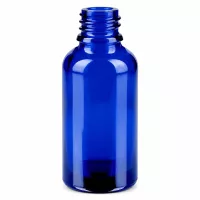 Hochwertige blaue 30ml Glasflasche mit glatter Oberfläche und elegantem Design