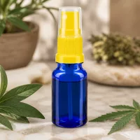 Robuste 10ml Glasflasche mit Sprühaufsatz gelb für mobile Anwendung BlueLine UT18 10