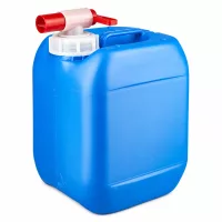 Lebensmittelechter 5 Liter Kunststoffkanister blau mit Auslaufhahn und Tragegriff