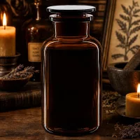 Braunglasflasche 500ml mit Weithals und hermetisch dichtem Glasstopfen für Aufbewahrung