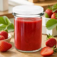 Einmachglas 214ml rund mit sicherem BasicSeal Deckel weiß ideal für Marmeladen und Konfitüren