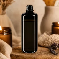 Praktische Tropfflasche Orion 50ml aus Miron Violettglas mit breiter Öffnung für einfaches Befüllen