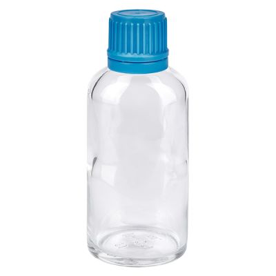 50ml Flasche 11mm Schraubverschluss blau Originalitätsverschluss ClearLine UT18/50