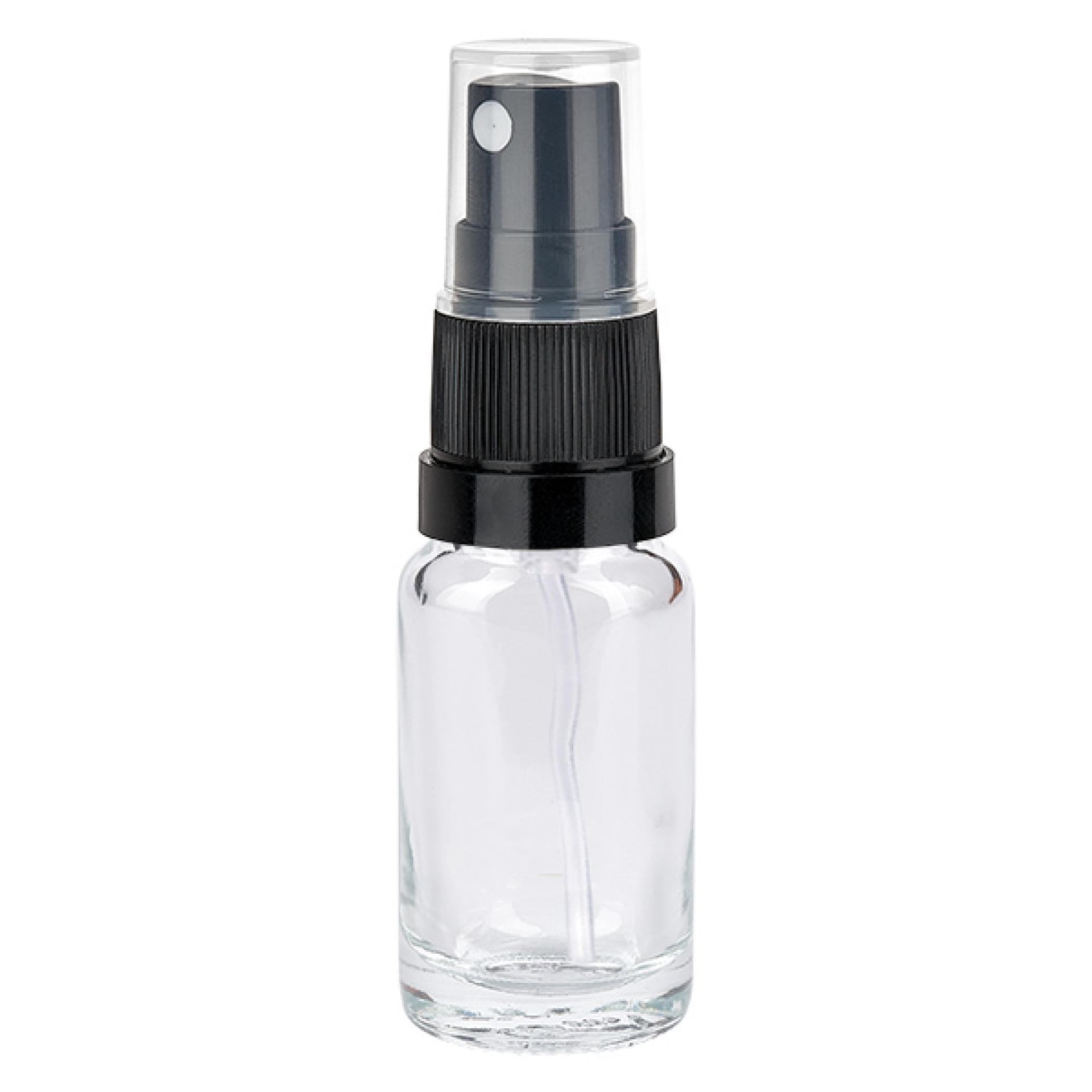 10ml Sprayflasche schwarz/transparent Standardverschluss ClearLine UT18/1