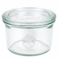 WECK Sturzglas 200ml mit Glasdeckel RR80 Einmachglas transparent für Konservierung und Aufbewahrung