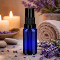 Vielseitige 20ml Glassprayflasche in Blau für Parfum Raumspray und natürliche Essenzen