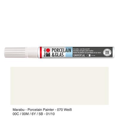 Malstift weiß 2-4mm für Glas/Porzellan