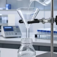 Laborglas Trichter 50mm Durchmesser mit Kurzstil für präzise Dosierung und Befüllung