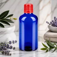 Handliche 100ml Flasche aus hochwertigem Glas mit ergonomischem Design und sicherem Verschluss