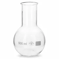 Professioneller Weithals-Stehkolben 500ml aus hitzebeständigem Borosilikatglas