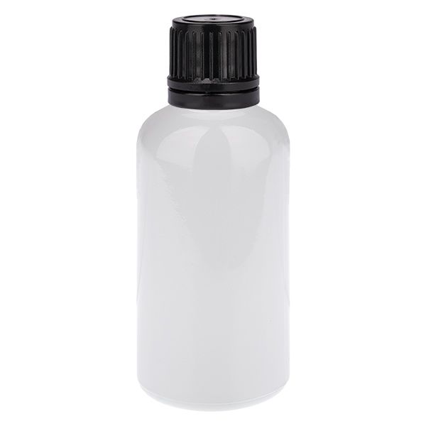 50ml Flasche 11mm Schraubverschluss schwarz Originalitätsverschluss WhiteLine...