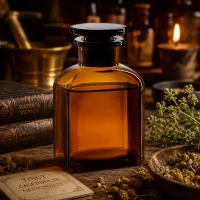 Dunkelbraune Glasflasche 150ml quadratisch mit Weithalsverschluss perfekt für Kräutertinkturen