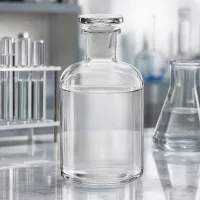 Durchsichtige Rundschulterflasche 500ml Enghals mit Glasstopfen für Lösungsmittel
