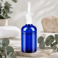 100ml Glasflasche BlueLine mit feinem Sprühnebel perfekt für nasale Medikamente und Pflege