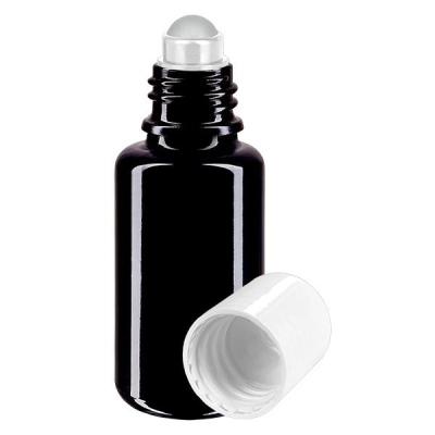 Apothekenflasche violett 20ml Roll-On Verschluss weiß