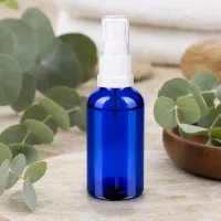 Lichtschutz-Glasflasche 50ml mit Sprühkopf schützt empfindliche Inhaltsstoffe vor UV-Strahlung