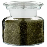 Stilvolles Kräuterglas im Apothekerlook 100ml Weithals aus hochwertigem transparentem Glas