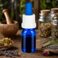 Praktische kleine Glasflasche 5ml mit Tropfpipette für mobile Anwendung unterwegs