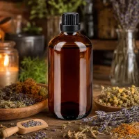 Hochwertige braune Apothekerflasche 100ml mit schwarzem OV-Verschluss für pflanzliche Tinkturen