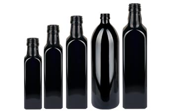 Violettglas Ölflaschen