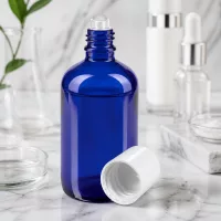 Hochwertige 100ml blaue Glasflasche mit Rollapplikator für ätherische Öle